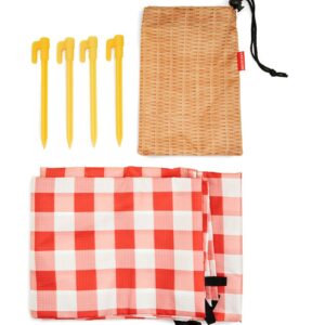 Kikkerland Picknickdecke mit Tasche 200x140cm