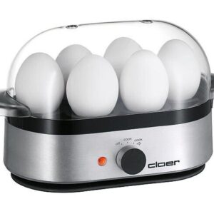 Cloer Eierkocher Alu matt für bis zu 6 Eier   400 Watt