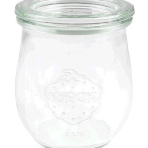 Weck Miniglas Tulpen-Form 220 ml o. Klammern u. Gummi