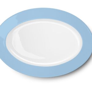 Dibbern Platte oval 36 cm Solid Color morgenblau