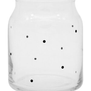 Eulenschnitt Vase aus Glas klein Punkte 8x7