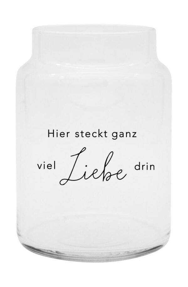 Eulenschnitt Vase Liebe 10 cm klar