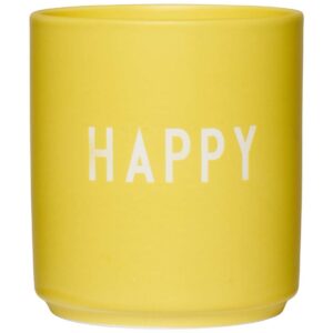 Design Letters Becher 8 cm Favourite Fashion Colour Happy gelb