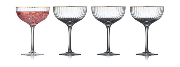 Lyngby Glas Cocktailglas 4er-Set Palermo Gold