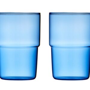 Lyngby Glas Trinkglas 2er-Set Torino blau