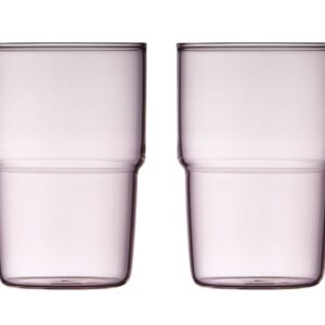 Lyngby Trinkglas 2er-Set Torino pink