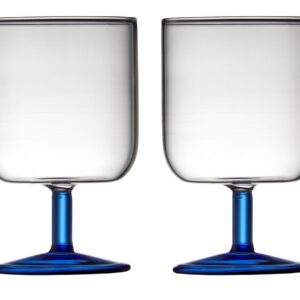Lyngby Glas Weinglas 2er-Set Torino klar/blau