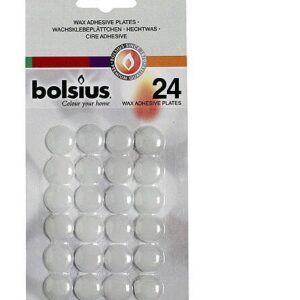Bolsius Wachsklebeplättchen 24er-Set klar