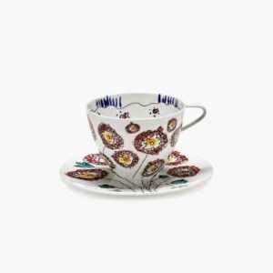 Serax Cappuccinotasse mit Untere 8 cm Midnight Flowers Anemone Milk