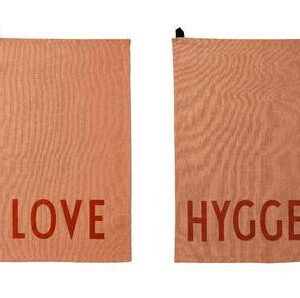 Design Letters Geschirrtuch 2er-Set Favourite Love Hygge beige
