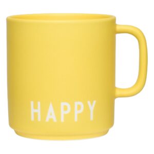 Design Letters Becher Favourite cups mit Griff gelb 0