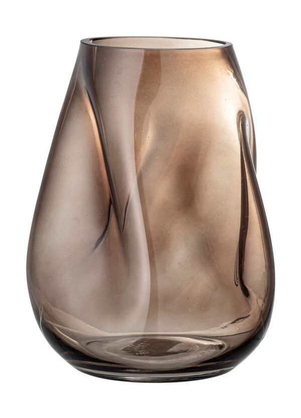 Bloomingville Ingolf Vase H: 26 cm Glas Braun