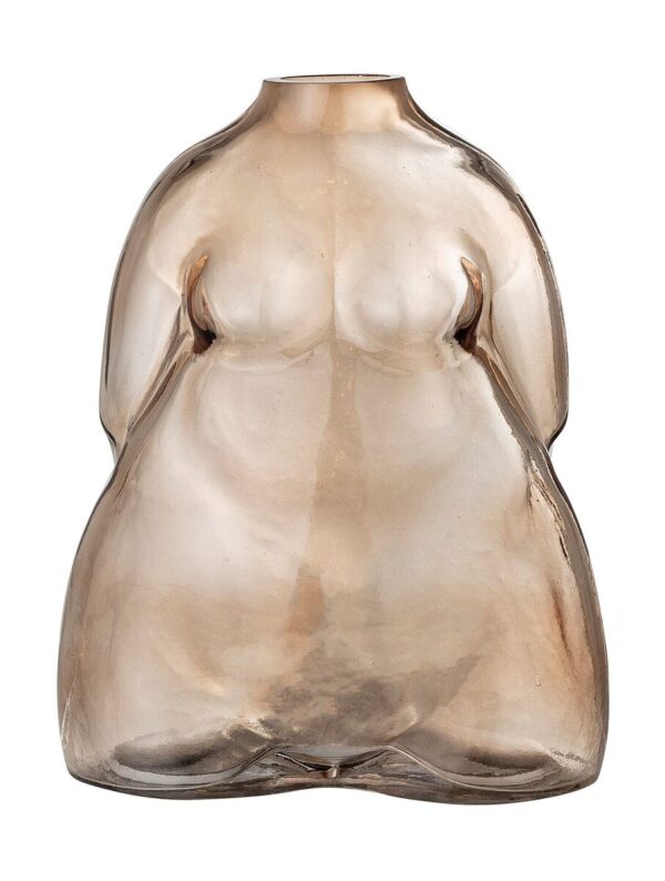Bloomingville Evie Vase H: 19 cm Glas Braun