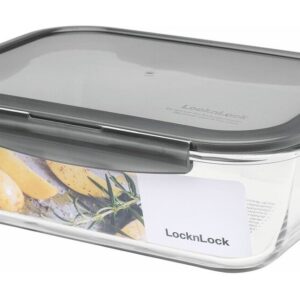 Lock & Lock Frischhaltedose     Deckel grau Borosilikat eckig   2l