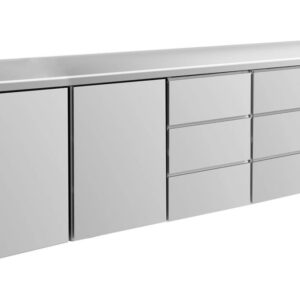 Kühltisch GaPo KT4TTDD  mit 2x Türen & 2x 3 Schubladen