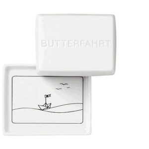 Räder Butterdose Butterfahrt 10x8x6 cm weiß