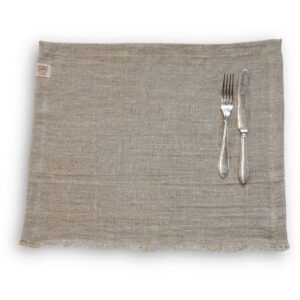 Lovely Linen Tischset 37x50 cm Rustic Natural Beige