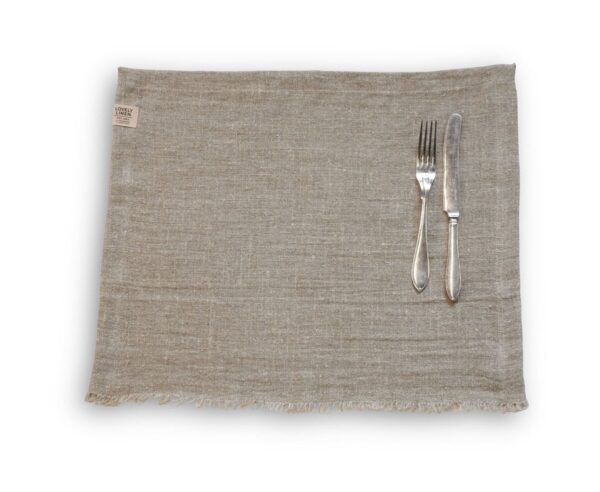 Lovely Linen Tischset 37x50 cm Rustic Natural Beige