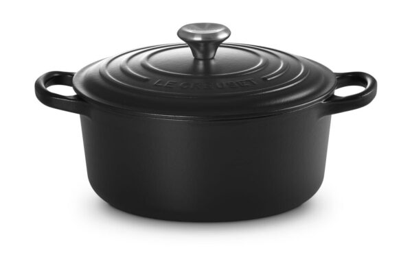 Le Creuset Bräter m.D. rund 22 cm Guss Signature schwarz