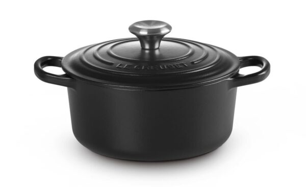 Le Creuset Bräter m.D. rund 24 cm Guss Signature schwarz