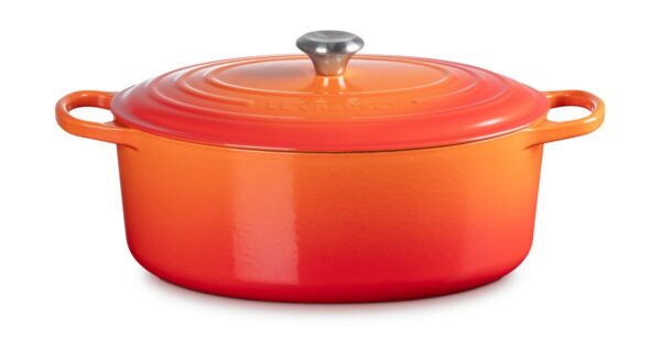 Le Creuset Bräter m.D. oval 35 cm Guss Signature ofenrot