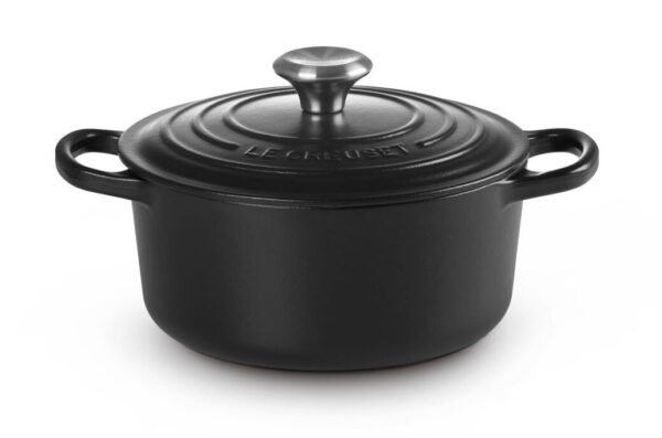 Le Creuset Bräter m.D. rund 20 cm Guss Signature schwarz