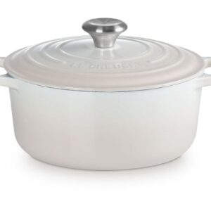 Le Creuset Bräter m.D. rund 24 cm Guss Signature Meringue