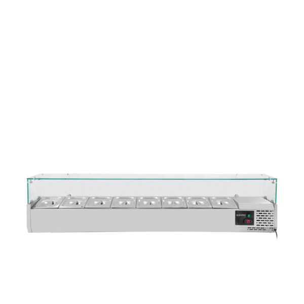 Kühlaufsatzvitrine EASY mit Glasabdeckung 8 GN1/3 - 180 cm