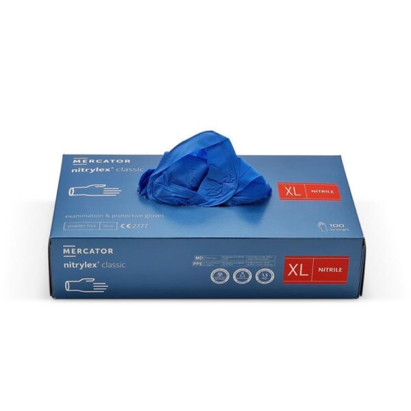 1000 Nitril Einweghandschuhe / Einmalhandschuhe blau XL  ( Handschuhbreite 14 cm / Handschuhlänge: 24 cm)
