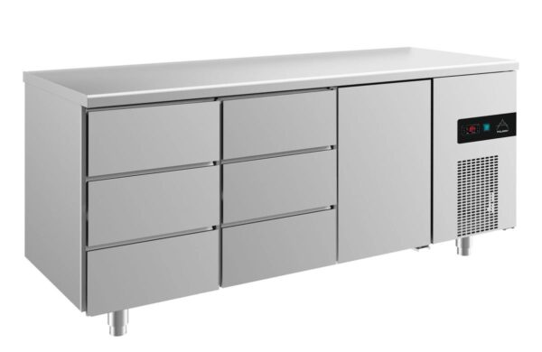 Kühltisch GaPo KT3DDT  mit 1x Tür & 2x 3 Schubladen