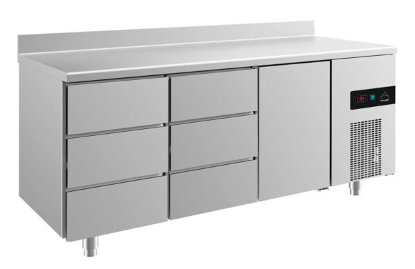 Kühltisch GaPo KT3DDTA  mit 1x Tür & 2x 3 Schubladen + AK