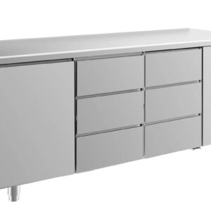 Kühltisch GaPo KT3TDD  mit 1x Tür & 2x 3 Schubladen