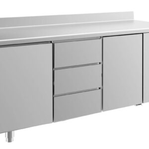 Kühltisch GaPo KT3TDTA  mit 2x Türen & 1x 3 Schubladen + AK
