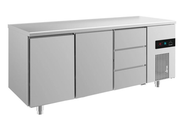 Kühltisch GaPo KT3TTD  mit 2x Türen & 1x 3 Schubladen