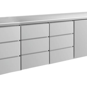 Kühltisch GaPo KT4DDDT  mit 1x Tür & 3x 3 Schubladen