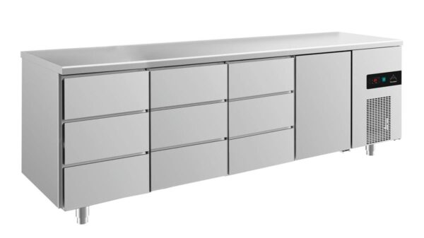 Kühltisch GaPo KT4DDDT  mit 1x Tür & 3x 3 Schubladen
