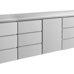 Kühltisch GaPo KT4DDTD  mit 1x Tür & 3x 3 Schubladen
