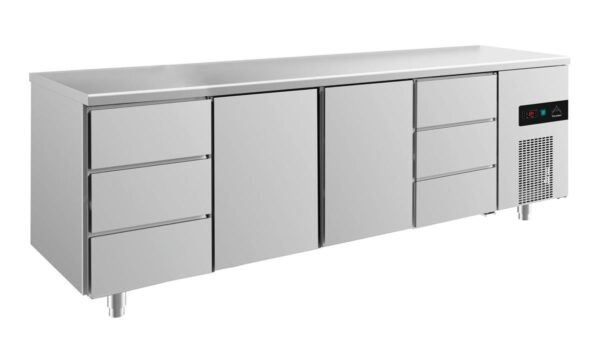 Kühltisch GaPo KT4DTTD  mit 2x Türen & 2x 3 Schubladen