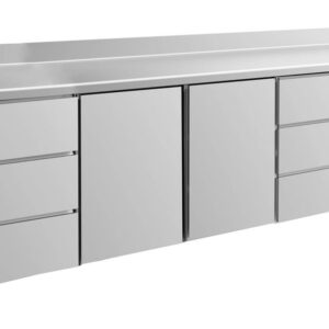 Kühltisch GaPo KT4DTTDA  mit 2x Türen & 2x 3 Schubladen + AK