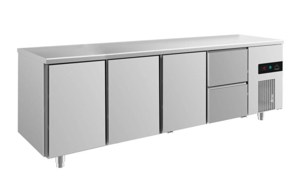 Kühltisch GaPo KT4TTTZ  mit 3x Türen & 1x 2 Schubladen