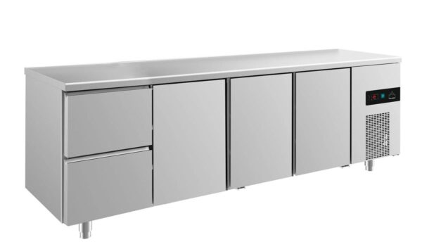 Kühltisch GaPo KT4ZTTT  mit 3x Türen & 1x 2 Schubladen
