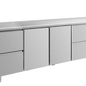 Kühltisch GaPo KT4ZTTZ  mit 2x Türen & 2x 2 Schubladen