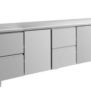 Kühltisch GaPo KT4ZTZT  mit 2x Türen & 2x 2 Schubladen