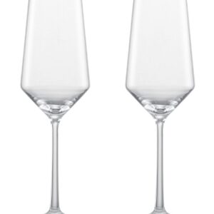 Zwiesel Glas Champagnerglas 2er-Set Pure mit Moussierpunkt