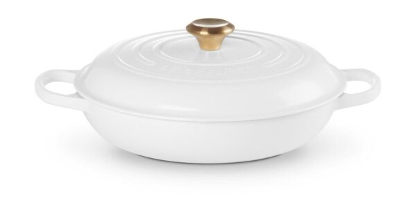 Le Creuset Gourmet-Profitopf mit Deckel 30 cm Signature White