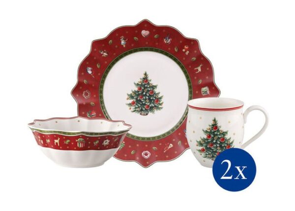 Villeroy & Boch Breakfast for 2 rot Set 6tlg. Toy's Delight