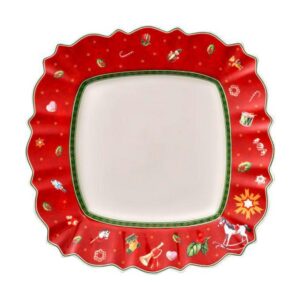 Villeroy & Boch Speiseteller 28x28cm eckig rot Toy's Delight