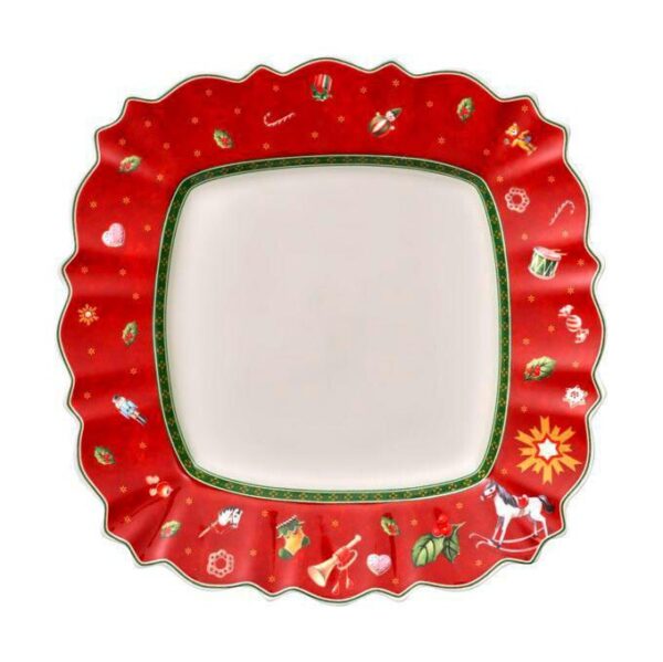 Villeroy & Boch Speiseteller 28x28cm eckig rot Toy's Delight