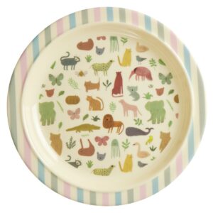 Rice Kinderteller 22 cm Sweet Jungle Print mehrfarbig