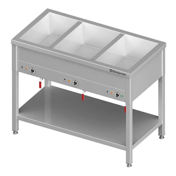 Bain-Marie Standgerät mit separaten Becken für 3x GN1/1